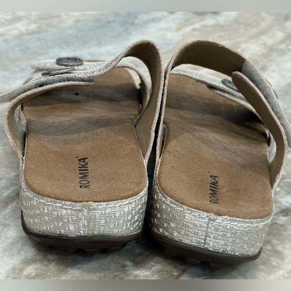Women’s ROMIKA Fidschi 22 Off White Combi Leather slide sandals- Size 41 - Picture 7 of 7